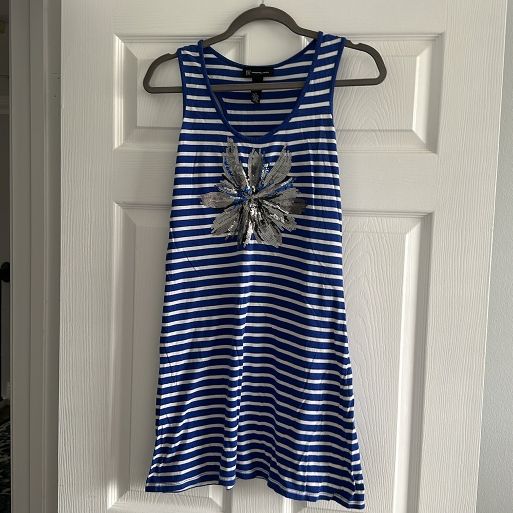 Inc medium striped dress
